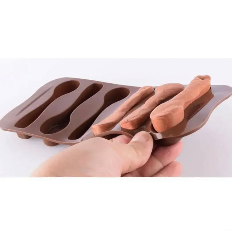 Spoon Shape Silicone Baking Mold, Chocolate Biscuit Ice Grid Mold, Non-Stick Cake Decorating Tool