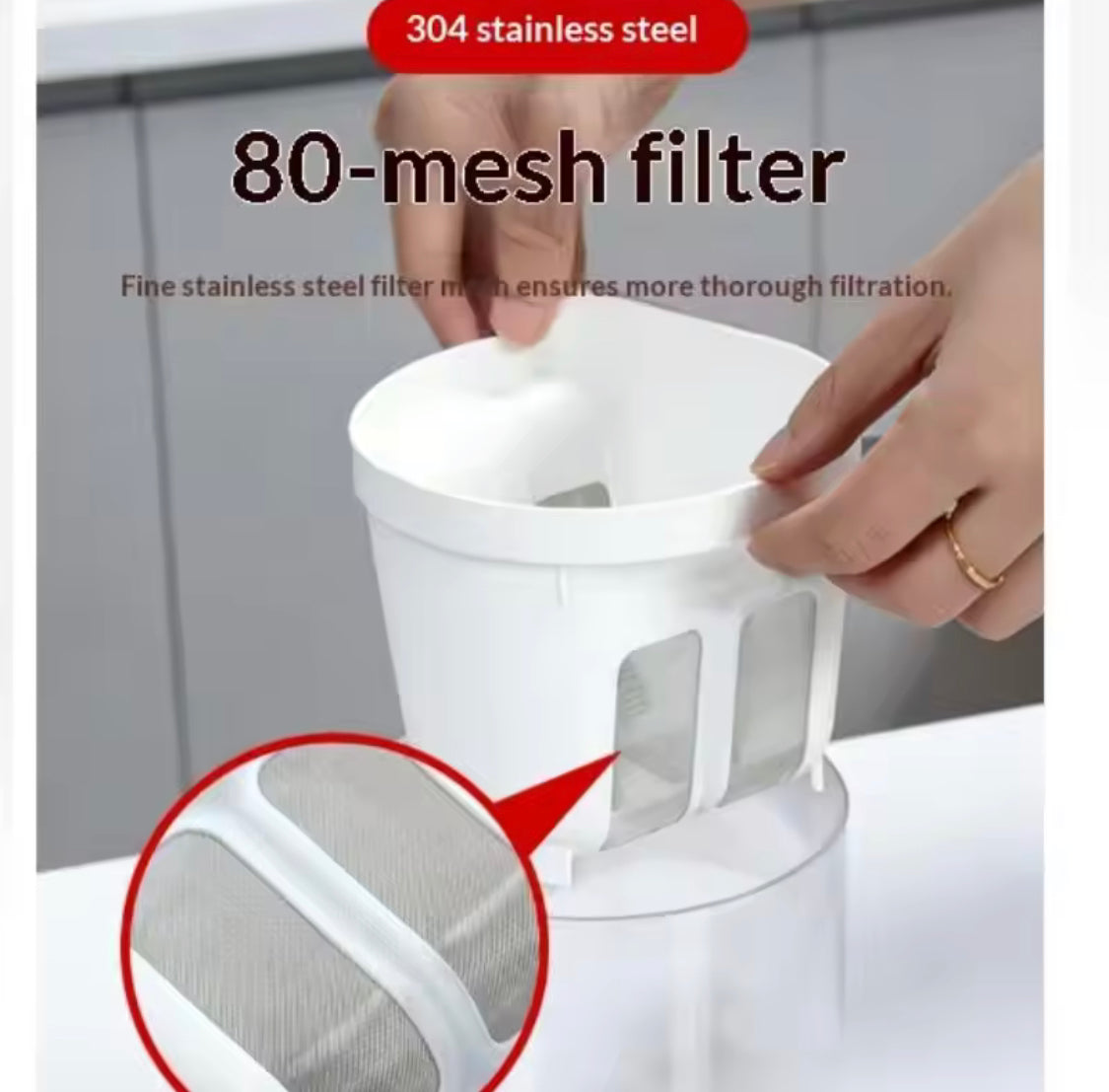 Round Shape Greek Yogurt Strainer Container, Reusable Greek Yogurt Maker, Fine Mesh Yogurt Draining Container with Storage Lid, Multi Purpose Yogurt Strainer Container