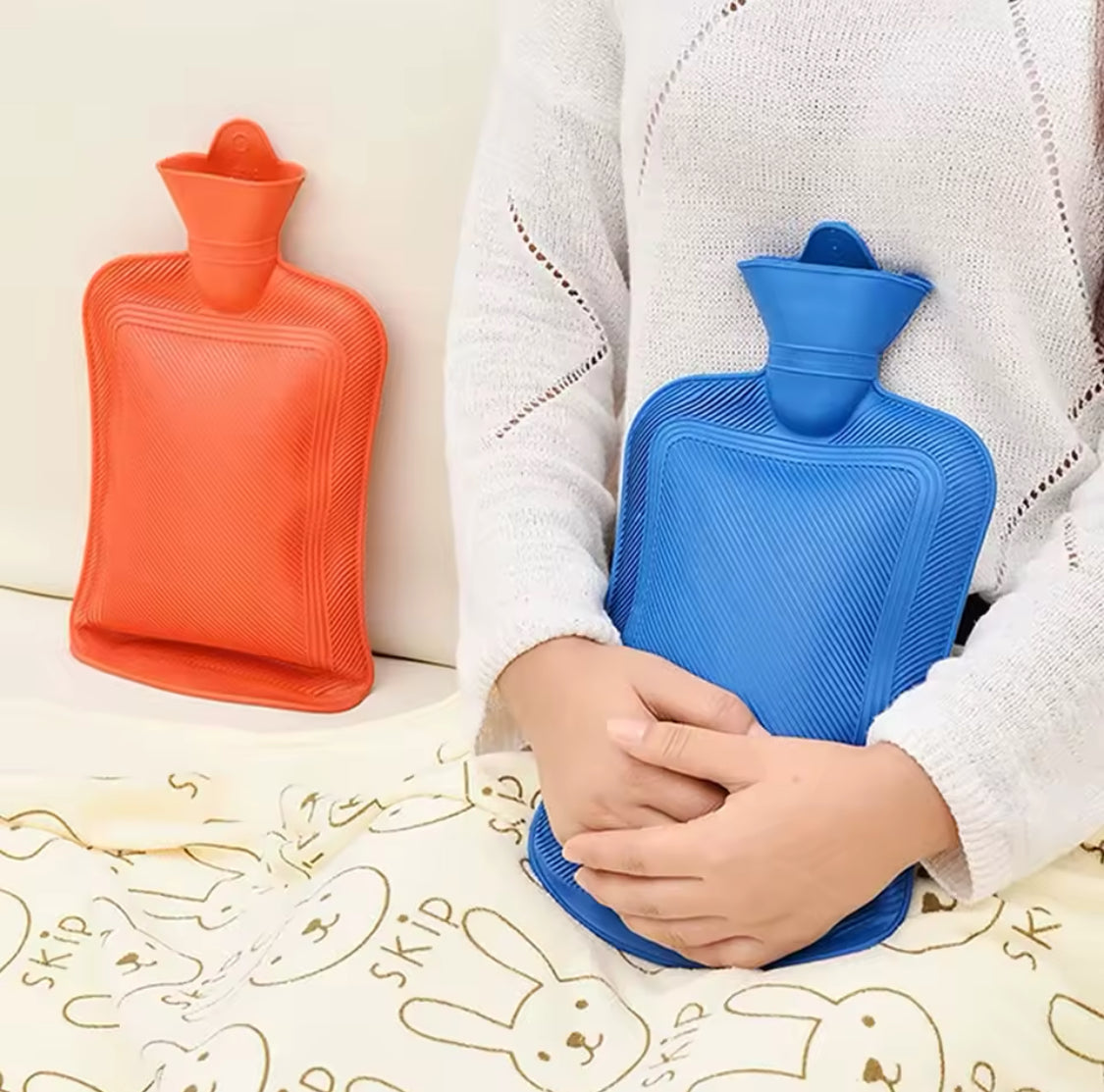 Water Injection Rubber Hot Water Bottle, Explosion Proof Warm Water Bag, Hand Feet Warmer Water Bottle