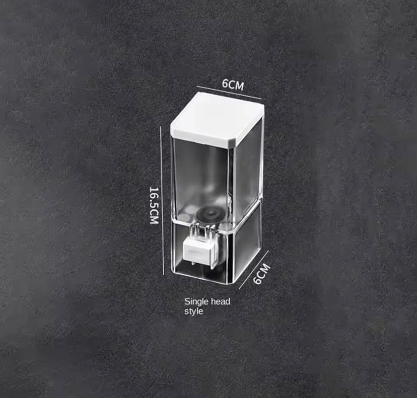 Non Punching Transparent Manual Press Soap Dispenser, Wall Mounted Soap Dispenser, Refillable Press Type Hand Wash Dispenser