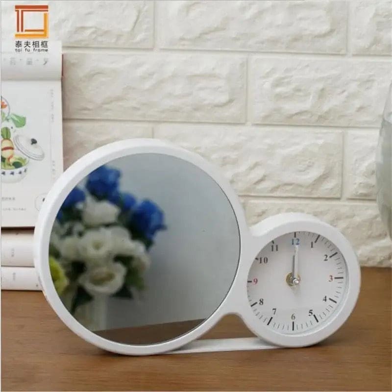 Blank Magic Mirror Clock, Sublimation Alarm Clock with LED Light, Classic Home Frame Clock Decor, Multifunctional Table Clock, Desktop Watch With Home Image, Photo Frame with Clock & LED Home Decor