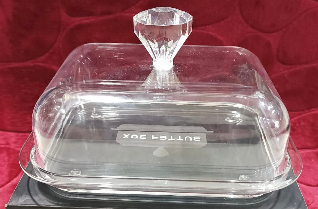 Western Style Butter Preservation Box, Butter Storage Box with Lid, Acrylic Butter Dish