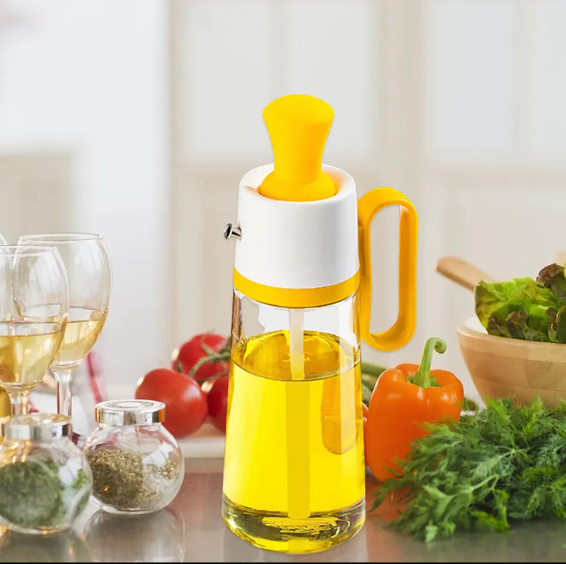 500ml Oil Dispenser Bottle With Brush, Cooking Seasoning Oil Bottle, Multifunctional Oil Bottle With Barbeque Brush