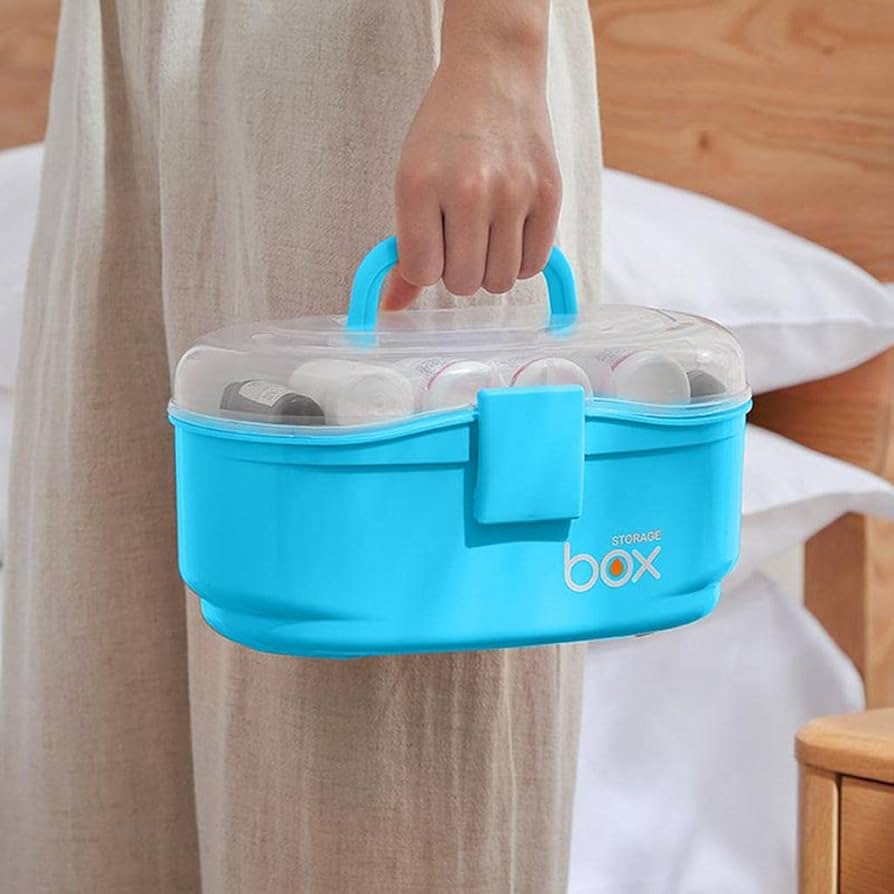 Double Layer Medicine Storage Container, First Aid Kit Medicine Storage Box, Multipurpose Medicine Holder