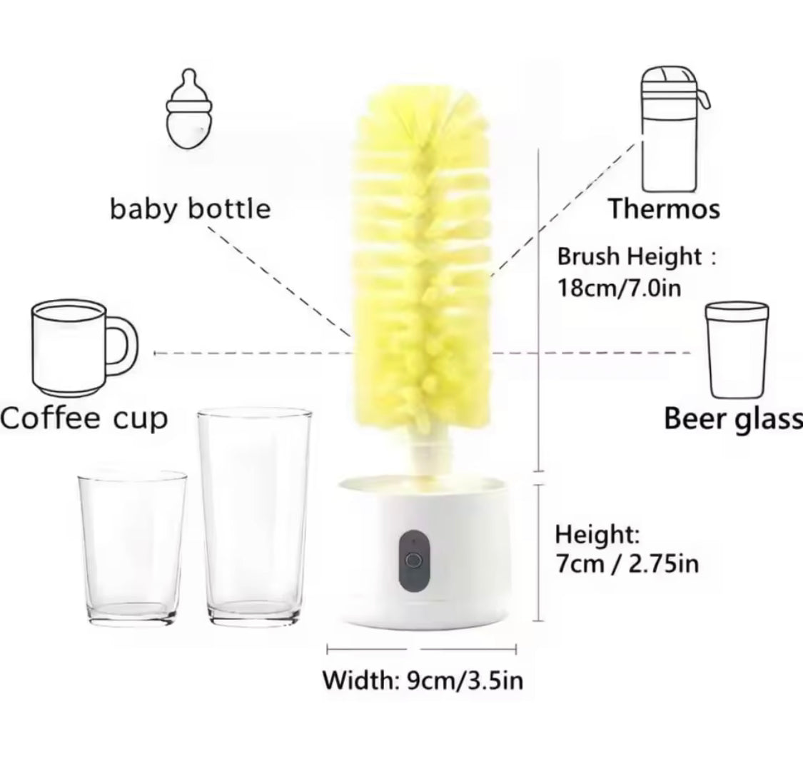 Automatic Glass Cleaner Brush, Electric Water Cup Scrubber, Kitchen Cleaning Gadget