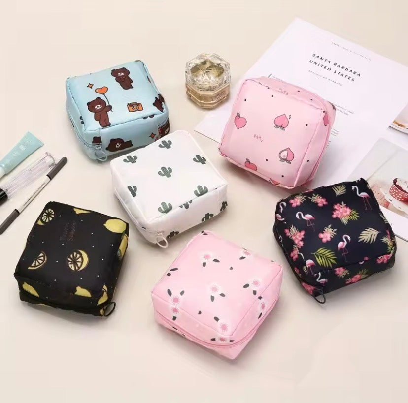Portable Sanitary Napkin Organizer, Waterproof Mini Napkin Bag, Women Sanitary Napkin Pouch, Portable Travel Mini Pouch