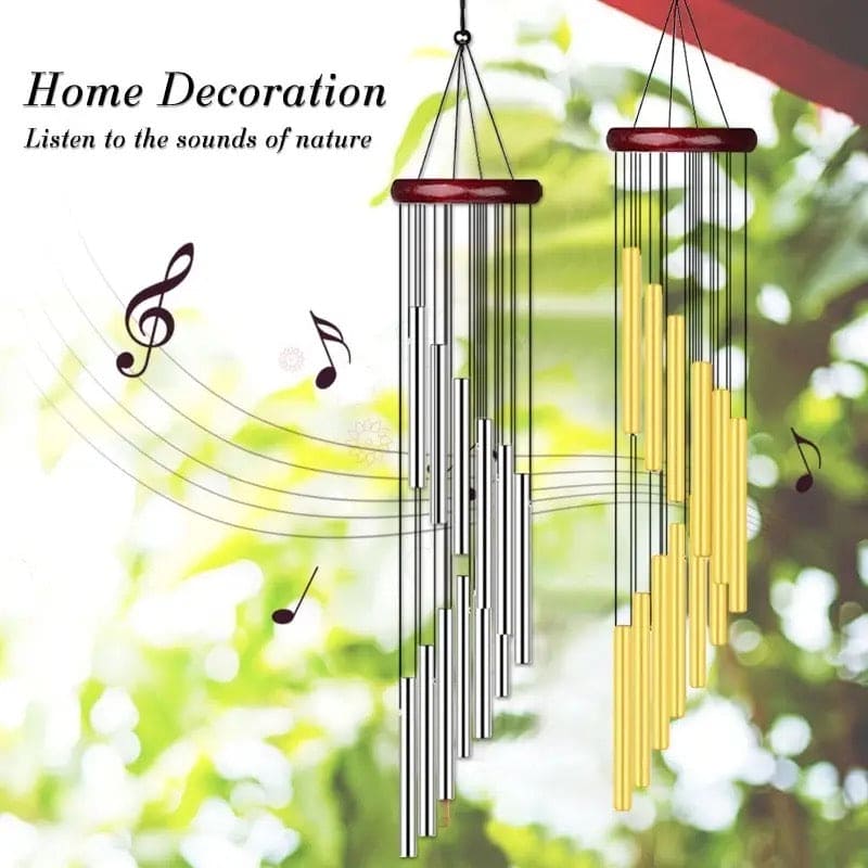 S Shape Musical Wind Chime, 12 Tubes Metal Musical Wind Chimes, Aluminum Soothing Musical Bell, Outdoor Yard Decoration Large Wind Chimes Bells, Musical Wind Pendant Bells Decor for Home Office, Nordic Classic Handmade Ornament Garden Patio