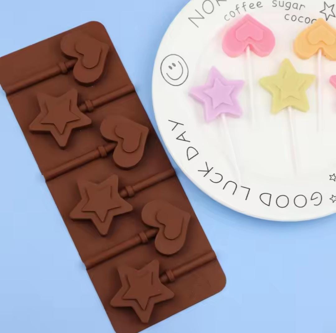 Silicone Lollipops Mold, Chocolate Candy Stick Mold, Reusable Ice Lolly Mold, Cute Silicone Jelly Ice Mold