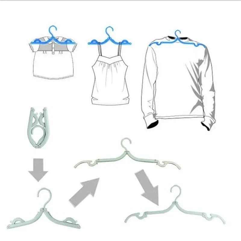T Shaped Stacking Clothes Hanger, Folding Clothes Hanger, Multifunctional Clothes Hanger, Space Saving Plastic Clothes Holder