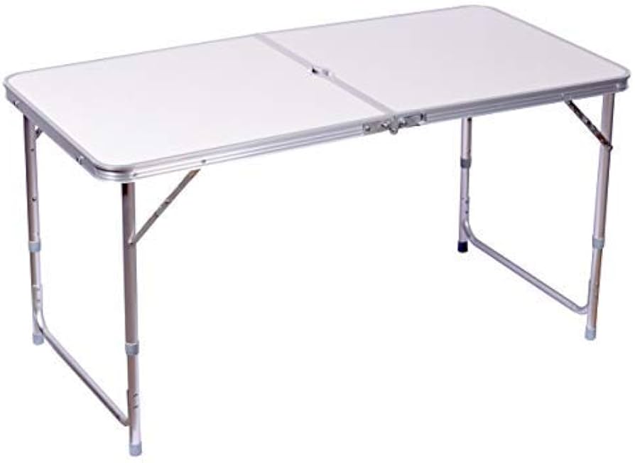 Adjustable Aluminum Folding Table, Lightweight Foldable Work Desk, Portable Indoor & Outdoor Utility Table, Foldable Picnic And Camping Table, Space Saving Folding Table