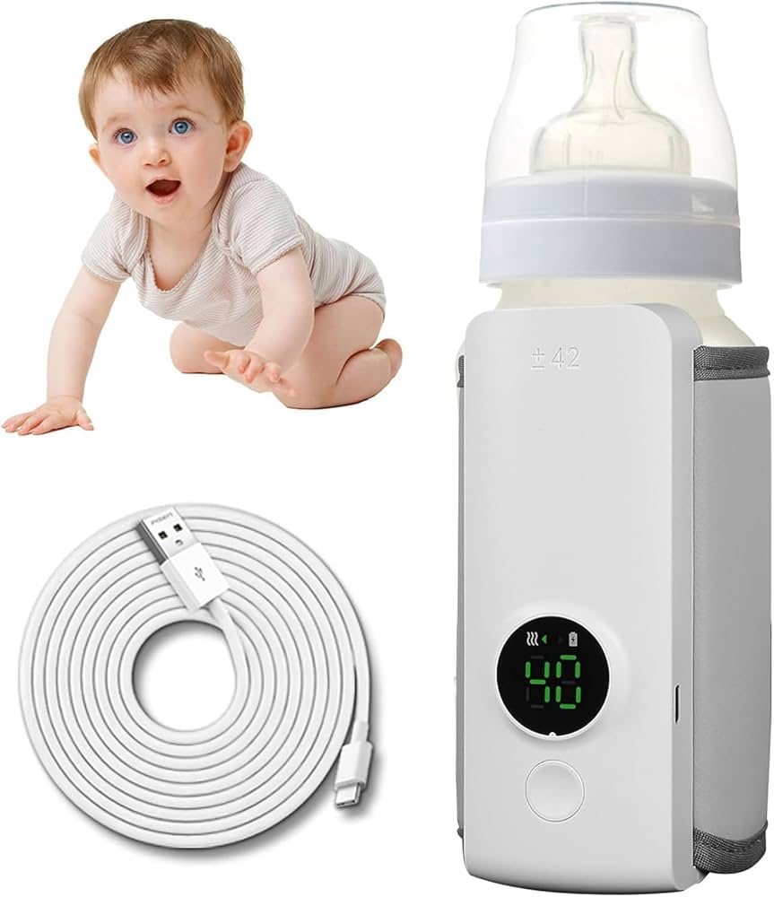 Portable Feeder Warmer, Rechargeable Bottle Warmer For Travel, Portable Milk Warmer With Super Fast Charging, Feeder Warmer