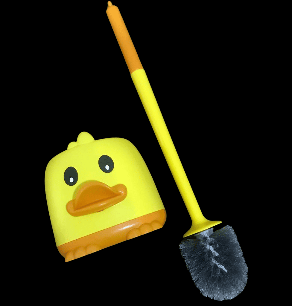 Little Duck Toilet Brush, Household Decontamination Cleaning Brush, Long Handle Dead Corner Toilet Brush, Home Bathroom WC Accessories Cleaning Supplies, Wall-mounted Toilet Brush With Quick Drying Holder