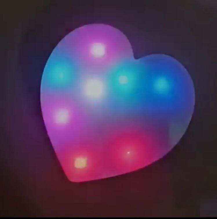 Love Heart Disco Lamp, Heart Shaped Modeling Lamp, Creative Romantic Marquee LED Light, Wedding Birthday Party Home Bar Decoration Light