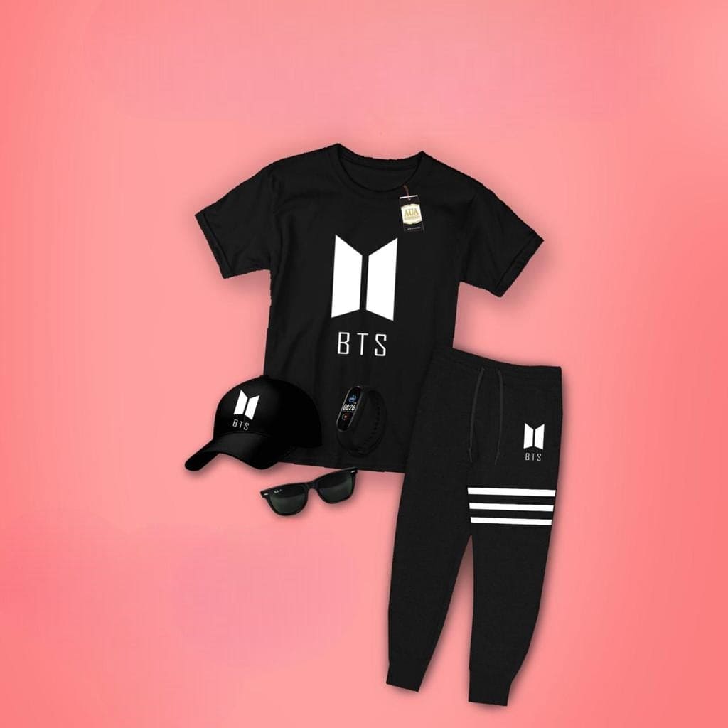 Pack Of Kids BTS Print Track Suit, Kids Printed Clothes, Children Track Suit With Accessories
