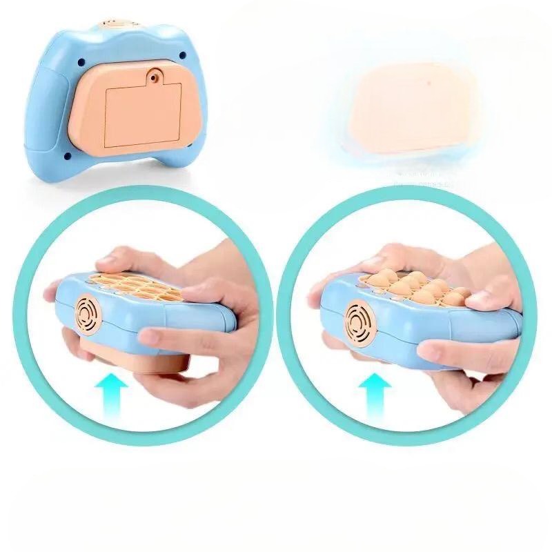 Console Pop Up Toy, Quick Push Game Machine, Light Bubble Puzzle Toy, Electronic Squeeze Poppet Sensory Push Pop Bubble Toy, Anti Pressure Whack A Mole Toy, Autism Sensory Toys for Boys Girls, Rapid Push Puzzle Game