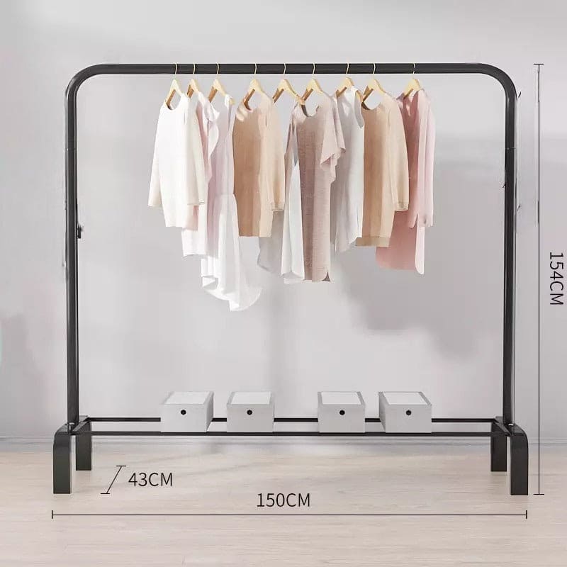 Amazing Iron Coat Rack Clothes Hanger, Floor Stand Drying Rack, Simple Clothes Storage Shelf