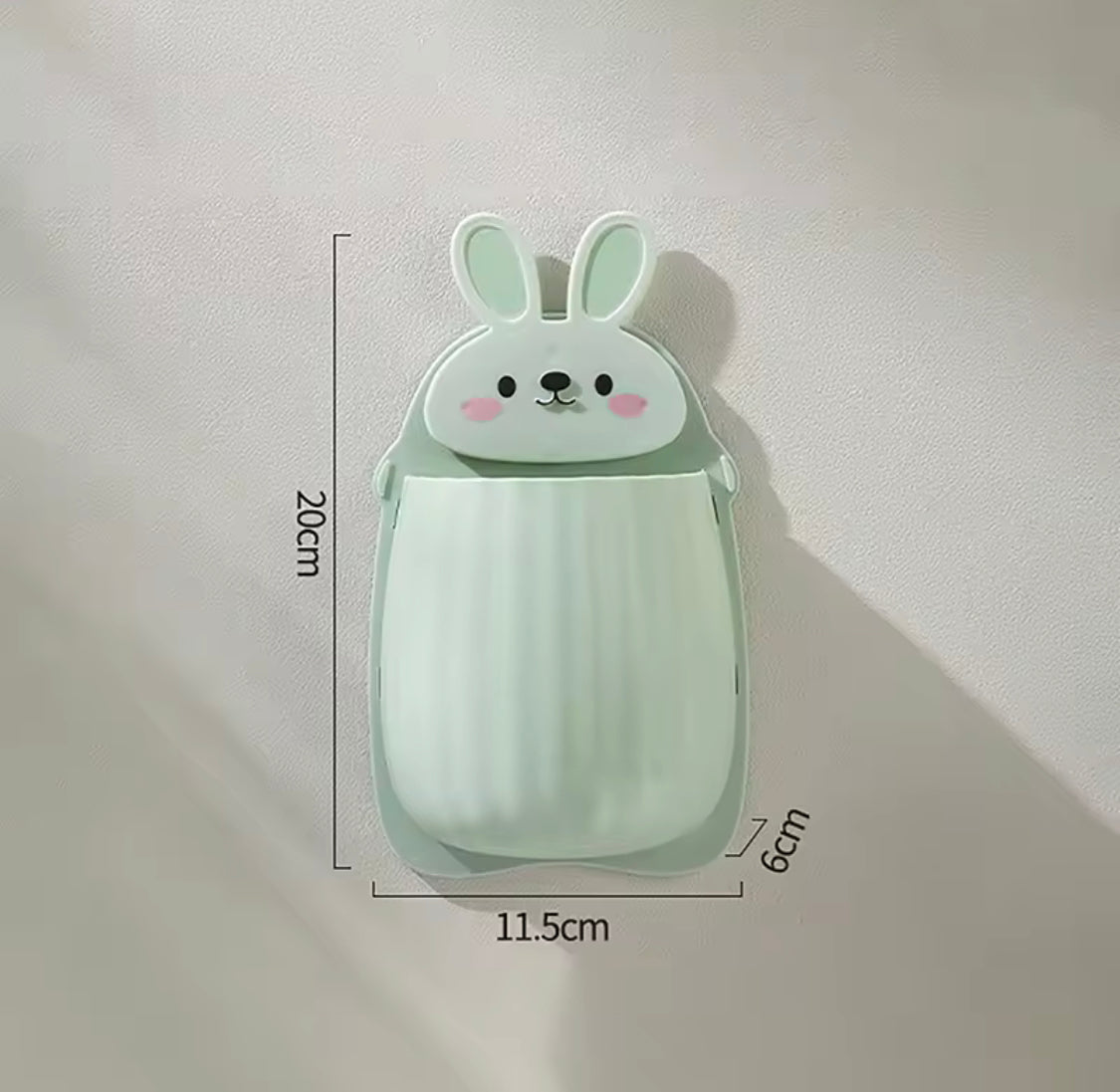 Cute Rabbit Toothbrush Holder, Multipurpose Free Punch Shelf, Wall Hanging Rabbit Storage Holder