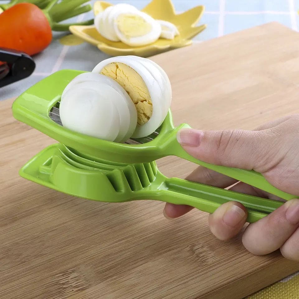 Egg Split Slicer, Stainless Steel Egg Cutter, Multifunction Egg Kiwi Date Divider Slicing Mold, Stainless Steel Wire for Home Kitchen Bar