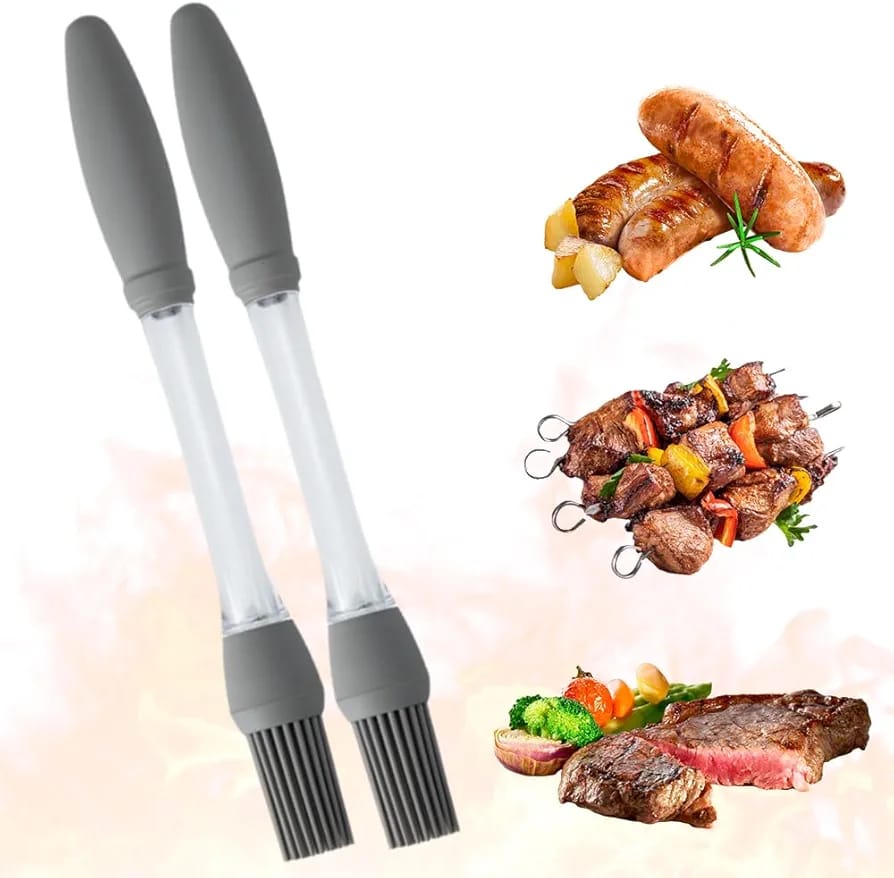 Push Oil Silicone Brush, High Temperature Resistant Silicone Oil Brush, Silicone Grill Seasoning Brush