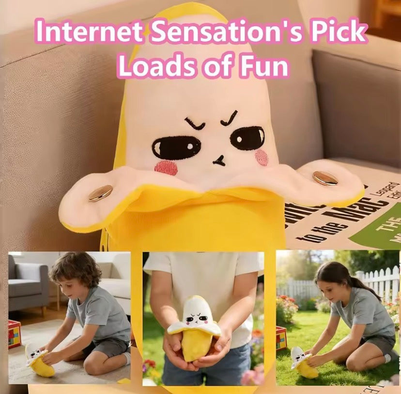 Musical Banana Plush Toy, Interactive Musical Sensory Toy, Musical Soft Children Plush Toy, Cute Motion Sensor Fruit Toy