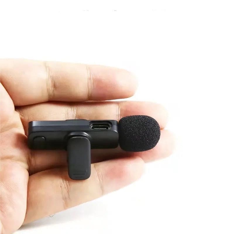 Portable Wireless Mic, Wireless Lavalier Microphone, Mini Mic For Audio Video Recording Interview Streaming Tiktok Game Live Broadcast, Lavalier Microphone for Smartphone, K8 Wireless Mini Mic for iPhone Android Type C