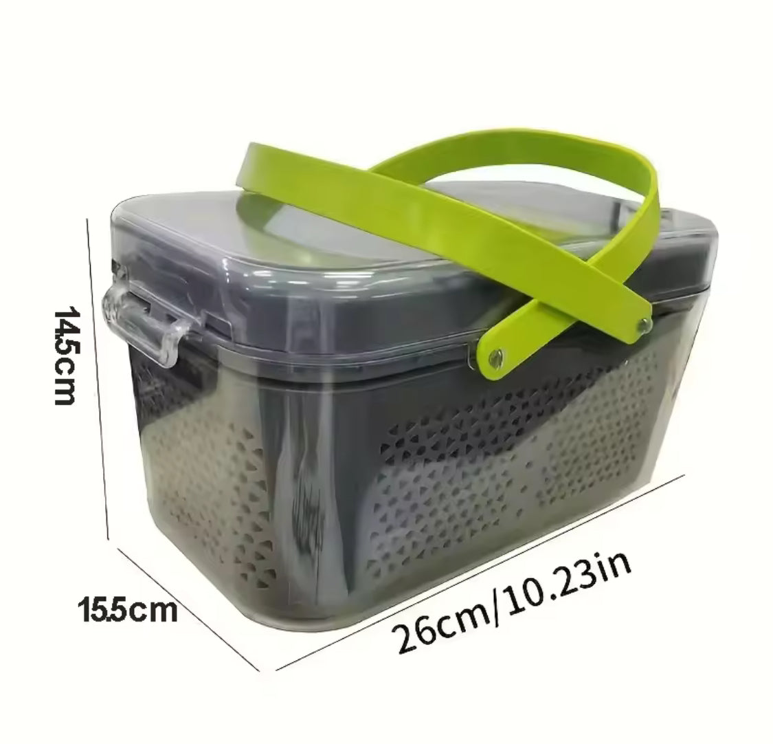 22 In 1 Fruit Vegetable Slicer With Storage Container, Multifunctional Vegetable Cutter, Manual Hand Food Chopper, Kitchen Gadgets
