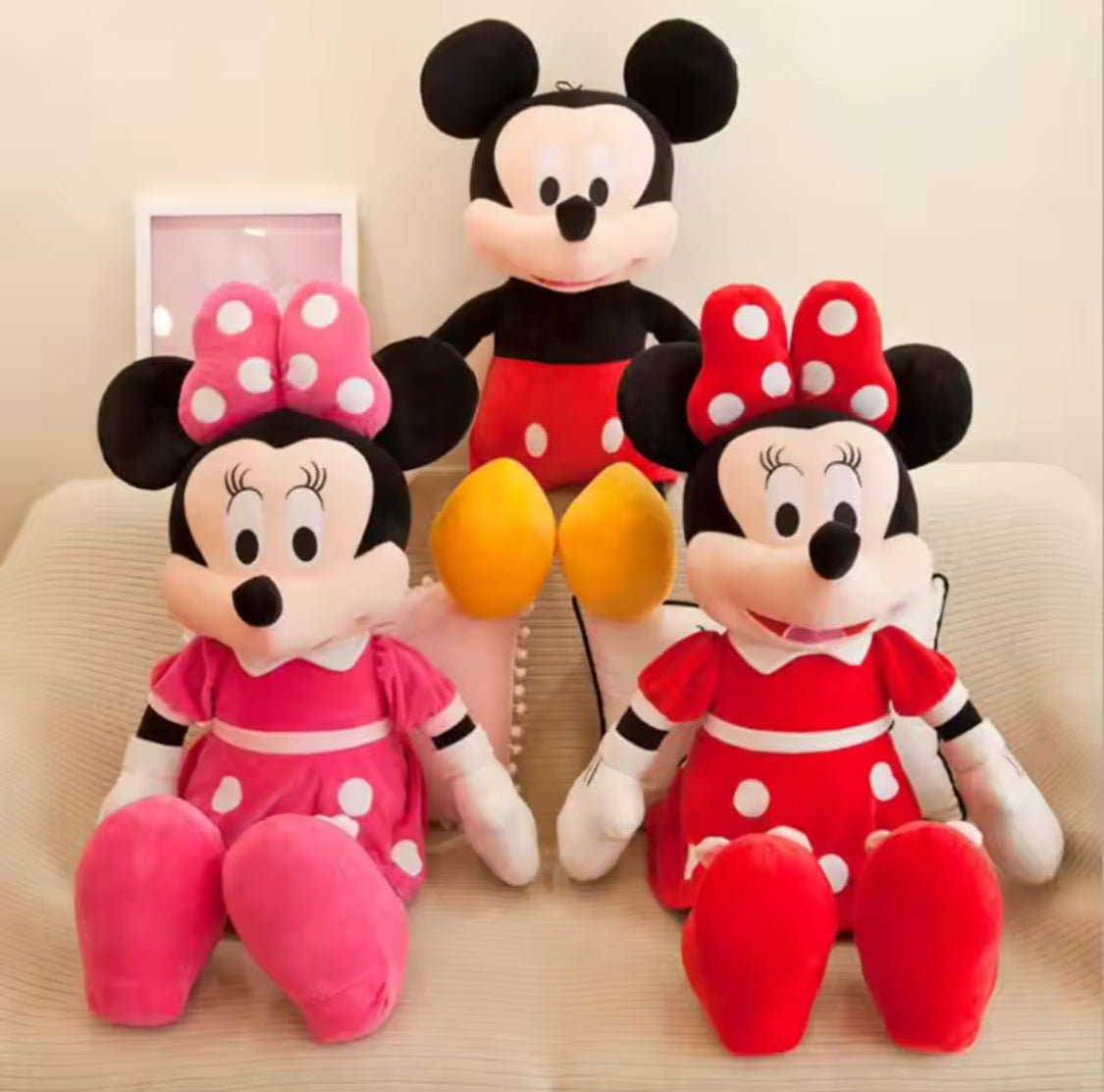 Disney Minnie Mouse Plush Toy, Kids Anime Cute Dolls Pillow, Kids Soft Plush Toy