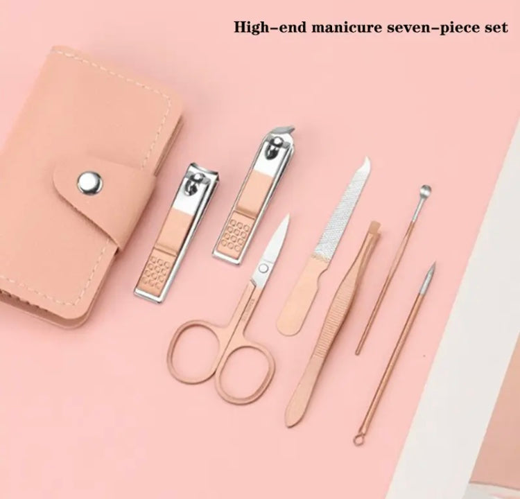 7 In 1 Nail Cutter Set, Stainless Steel Manicure Set, High Quality Nail Self Grooming Kit