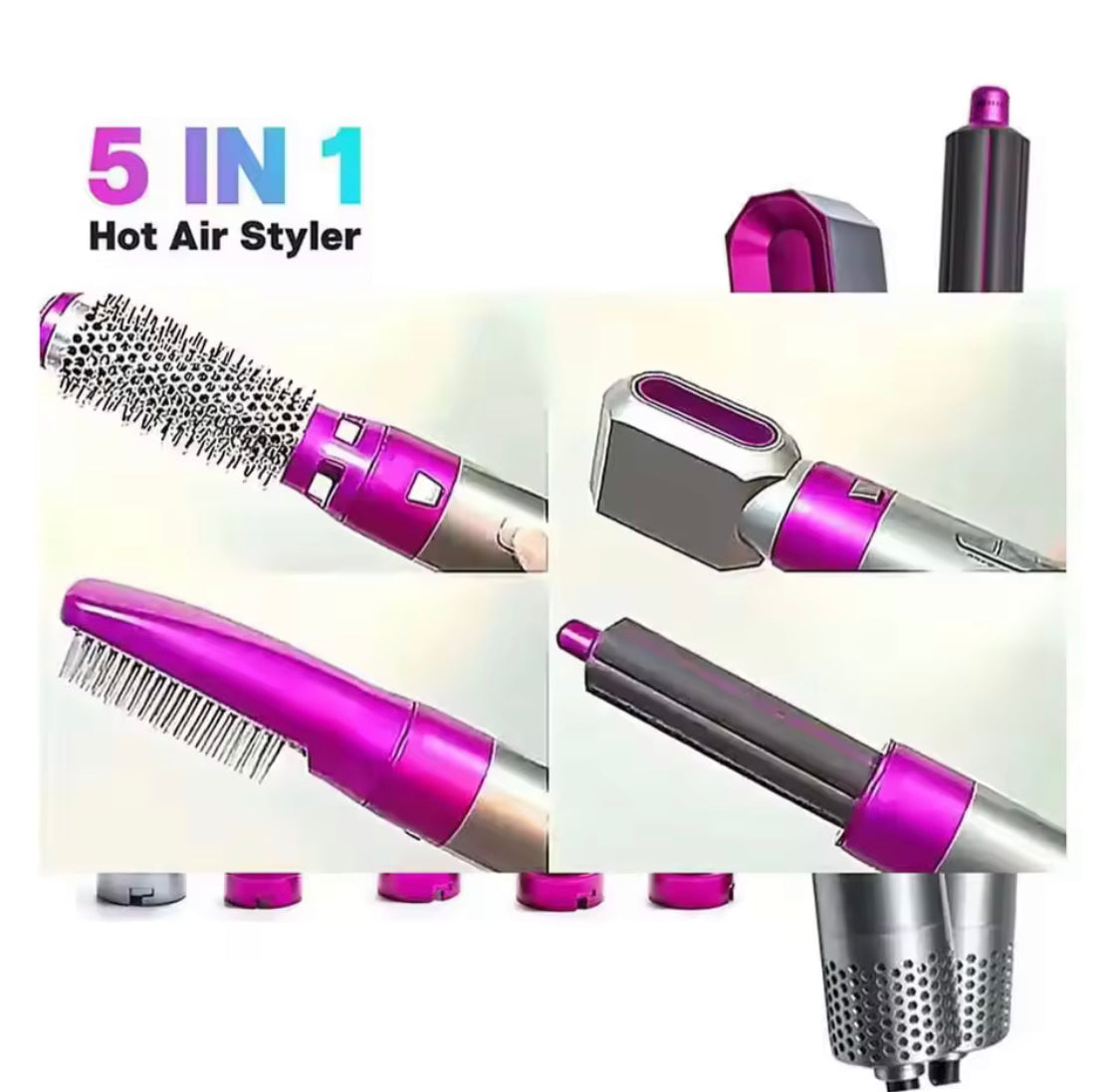 5 In 1 Hair Styling Comb, Multifunctional Hair Dryer, Hair Dyer Brush, Hair Straightening Brush