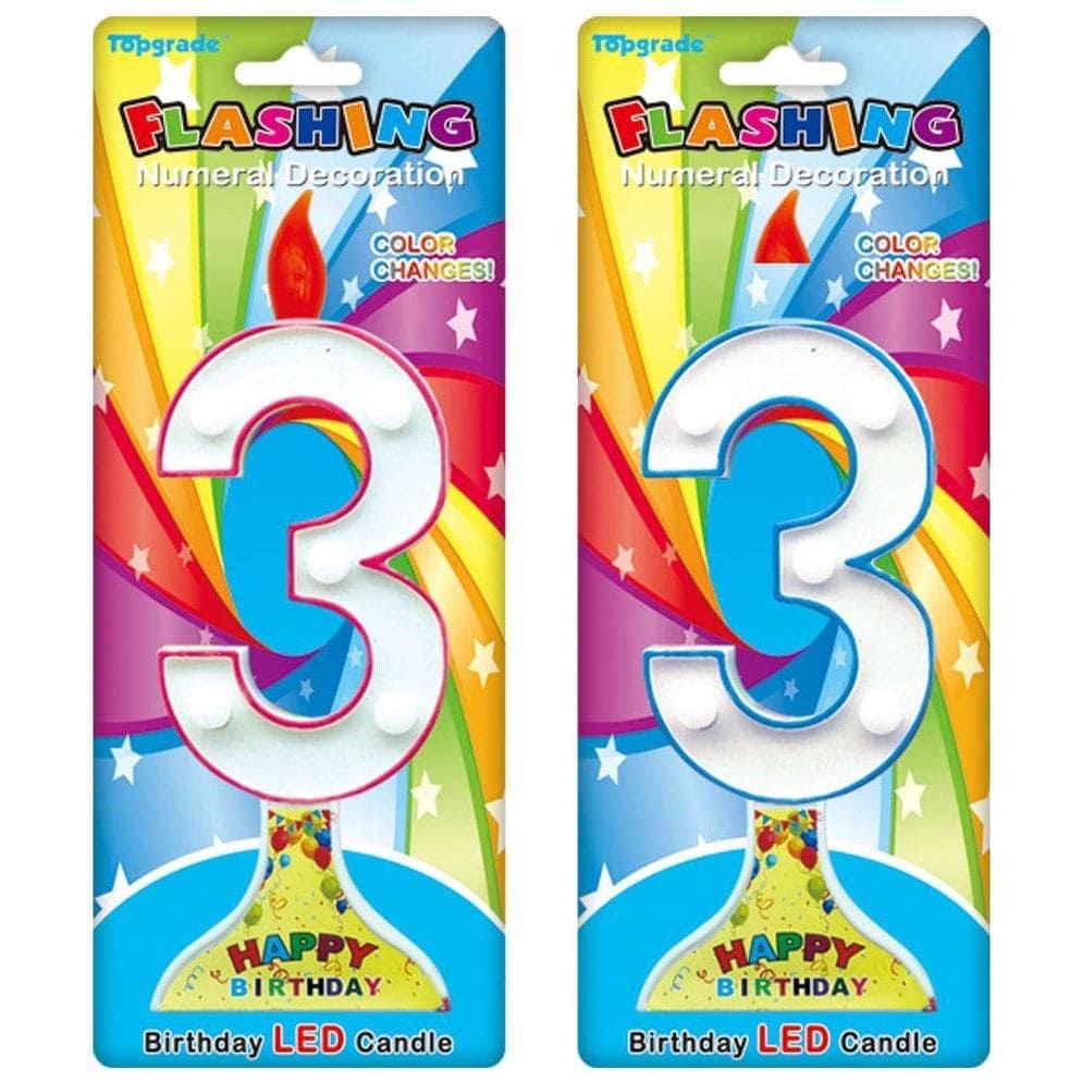 Birthday Flashing Candles, LED Birthday Candles, Numerical Cake Decorations Candles, Colorful Cake Topper Numbering Candles, Multicolor Flashing Cake Candles