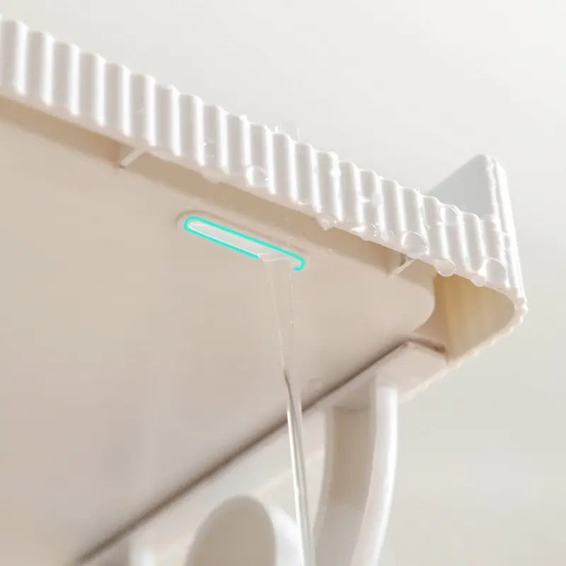 Simple Man Storage Shelf, Multipurpose Storage Wall Rack, 2 Layer Organization Shelf Rack, Bathroom Kitchen Guard Rail Shelf, Wall Mounted Storage Rack, Versatile Multilayer Floating Rack