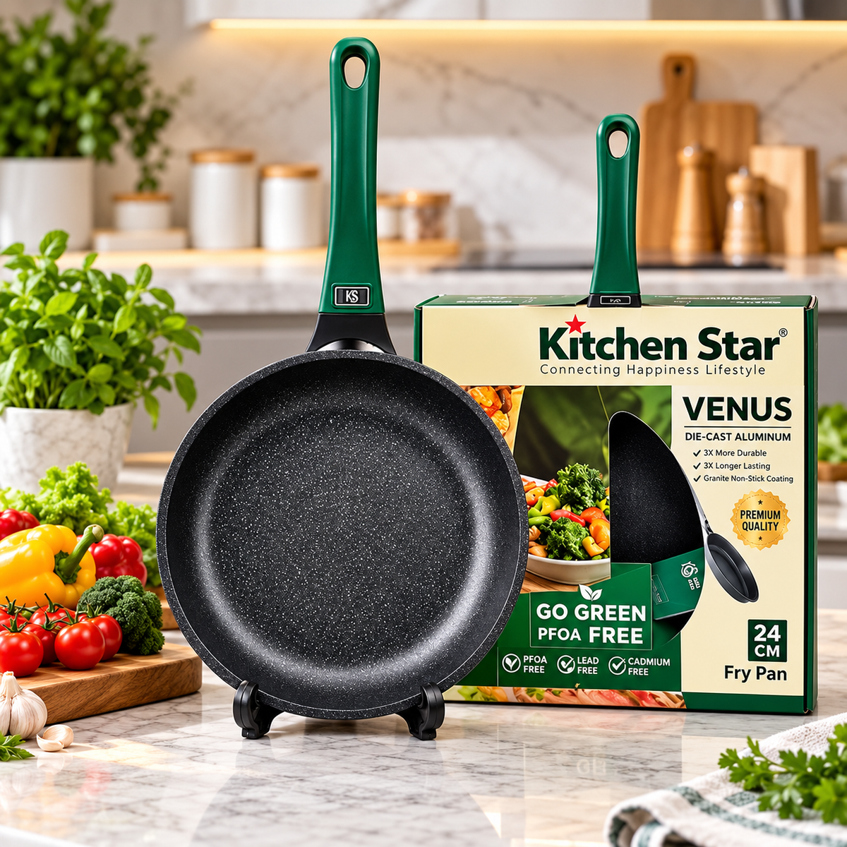 Non Stick Frying Pan, Easy to Clean Cooking Pot, Kitchen Cookware Gadget