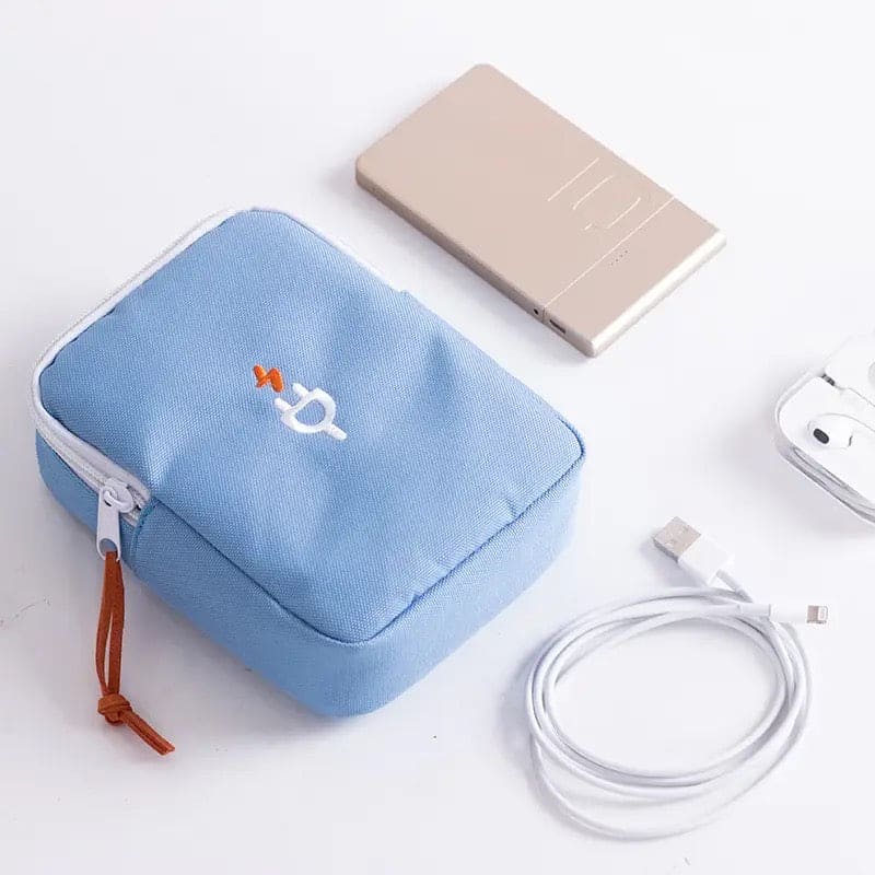 Gadget Organizer Bag, Portable Power Bank Pouch, Travel Digital Electronics Storage Bag, Multipurpose Storage Carrying Case Pouch, Waterproof Travel Cord Organizer Case