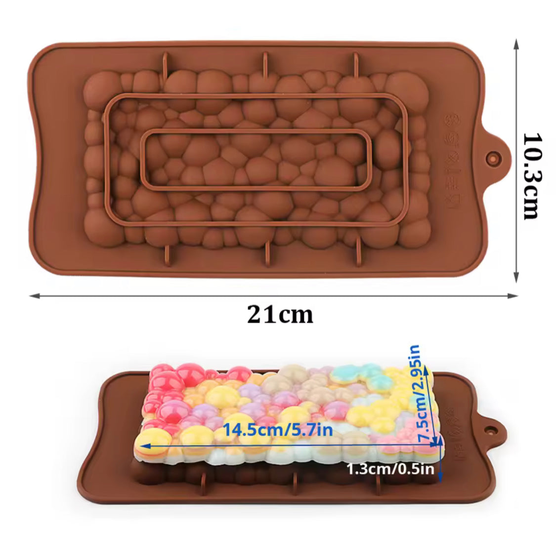 Silicone Candy Bubble Shaped Molds, Non Stick Chocolate Candy Mold, DIY Chocolate Silicone Molds