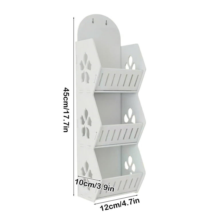 3 Layers Wall Mounted Bathroom Storage Rack, Wall Mounted Bathroom Toiletries Organizer, Multifunctional Toiletries Organizer