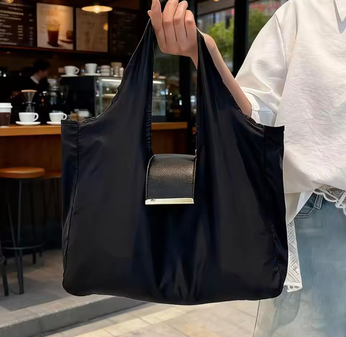 Foldable Mini Keychain Bag, Large Capacity Handbag, Expandable Reusable Bag