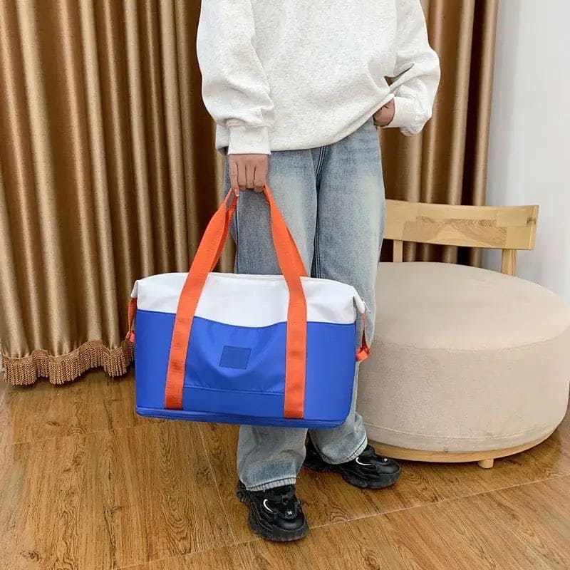 Fitness Shoulder Bag, Expandable Travel Bag, Multipurpose Storage Bag, Large Capacity Storage Bag, Waterproof Yoga Bag, Zipper Luggage Shoulder Bag, Foldable Storage Organizer Bag