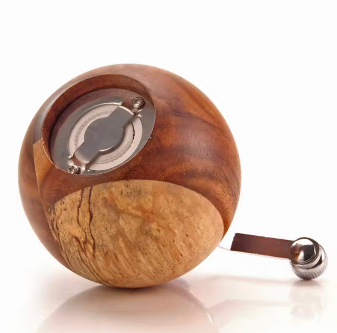 Solid Wood Pepper Grinder, Mini Ceramic Salt And Pepper Mill, Hand Operated Wooden Spice Grinder