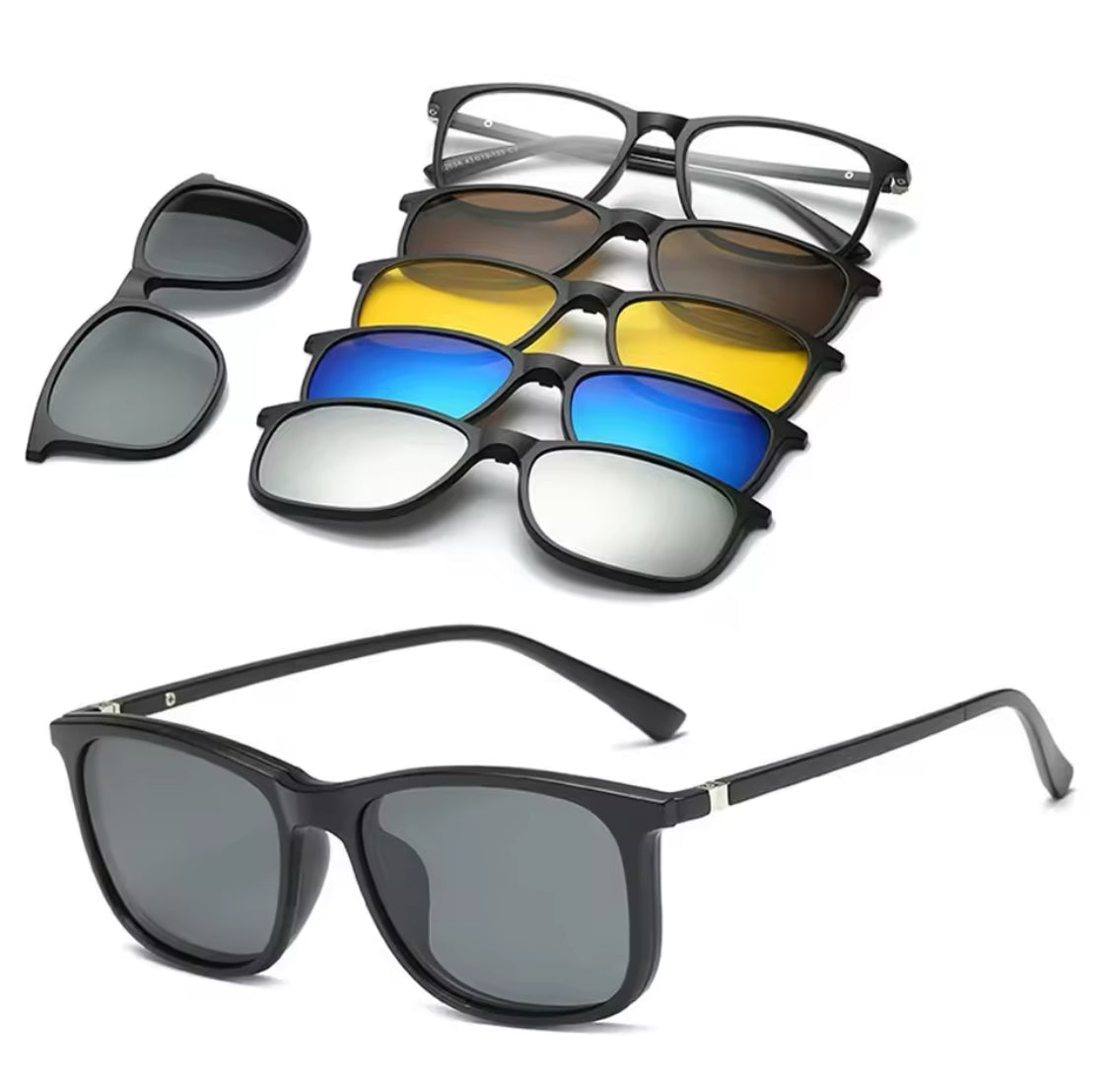 UV Magnetic Sunglasses, Magic Vision Glasses, Magnets Color Clips Sunglasses, Clip On Magnetic Sunglasses