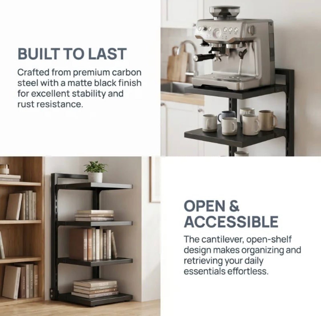 Adjustable Floor Standing Kitchen Pot Storage Rack,  Space Saving  Storage Rack, Multi Layer Kitchen Cabinet Storage Rack, Multifunctional Under Sink Organizer