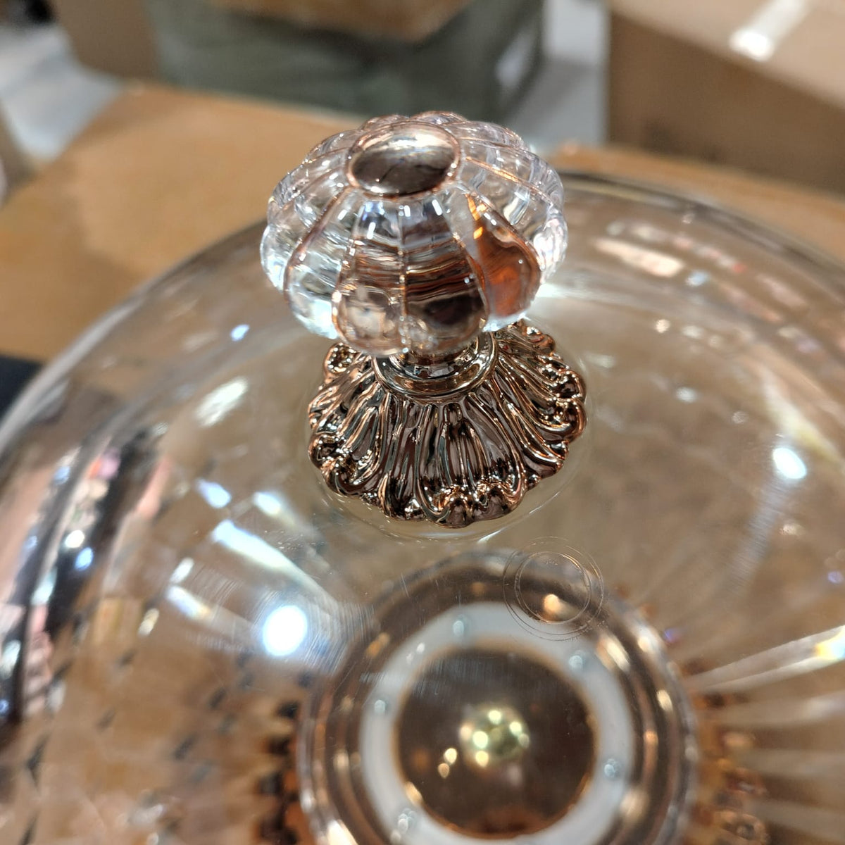 360° Rotating Acrylic Cake Dish With Stand, Transparent Serving Dish ...