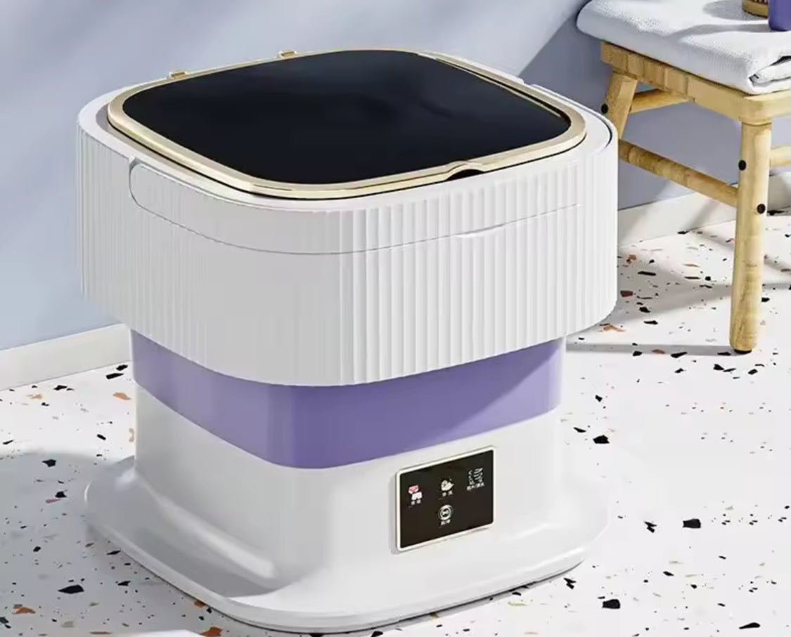 11L Collapsible Portable Washing Machine, Bucket Type Laundry Clothes Washer, Portable Turbo Washer For Travel, Lightweight Collapsible Bucket Washing Machine