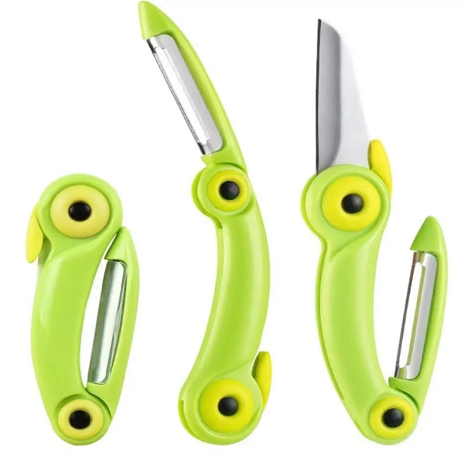 Cartoon Fruit Peeling Knife, Folding Bird Knife With Peelar, Stainless Steel Peeler, Kitchen Vegetable Fruit Cutting Peeling Knife, Multifunctional 2 In 1 Knife