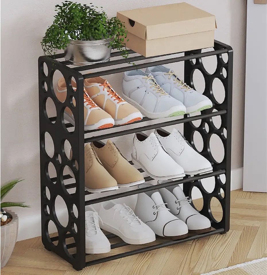 4 Layer Bubble Hole Shoe Rack, Creative Multilayer Shoe Rack, Multipurpose Space Saving Shoe Rack, Removable Assembly Shoe Cabinet for Home, Dustproof Shoe Cabinet For Home Entrance