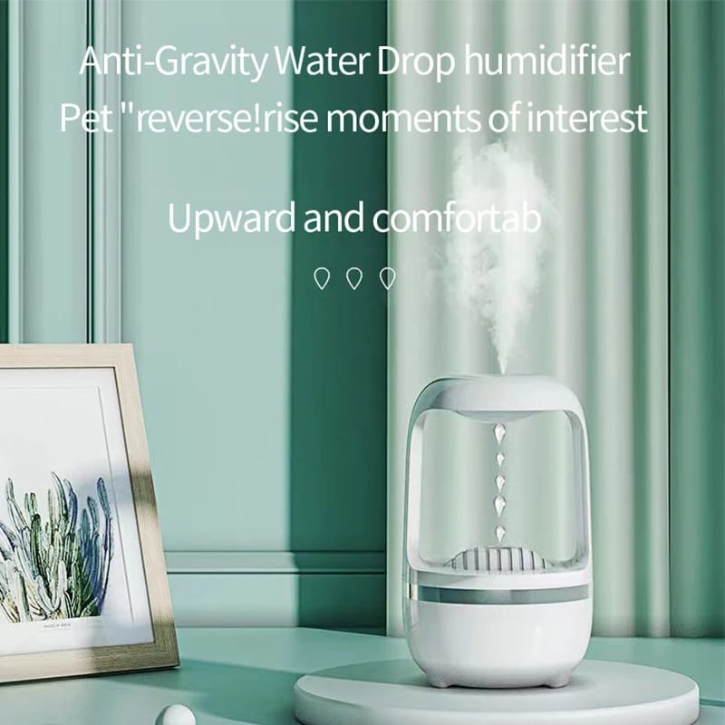 Water Droplets Air Humidifier, Cool Mist Maker, Led Display Anti-Gravi ...