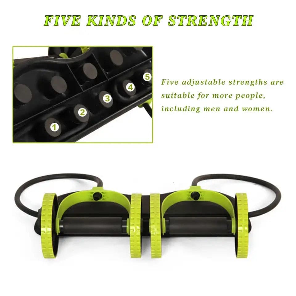 Multifunctional AB Wheel Roller, Core Abdominal Exercise, Multifunctional Home Gym Workout Equipment, Muscle Exercise Fitness Equipment, Pull Rope Resistance Bands Slimming Device, Stretch Elasticity Abdomen Waist Slimming Trainer