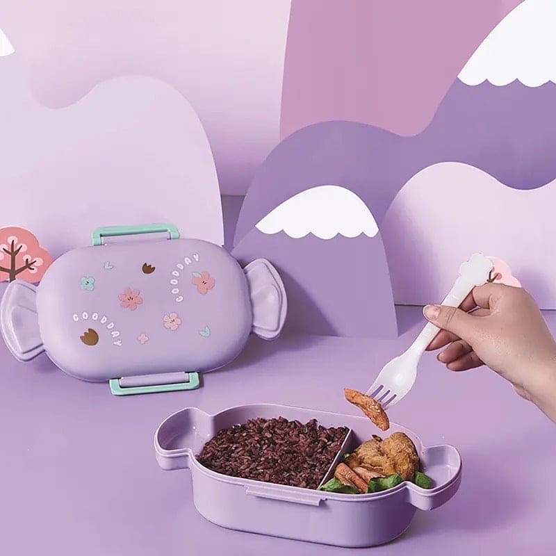 Candy Shaped Lunch Box, 2 Compartment Cute Lunch Container, Food Grade Plastic Lunch Box, Portable Hermetic Bento Box