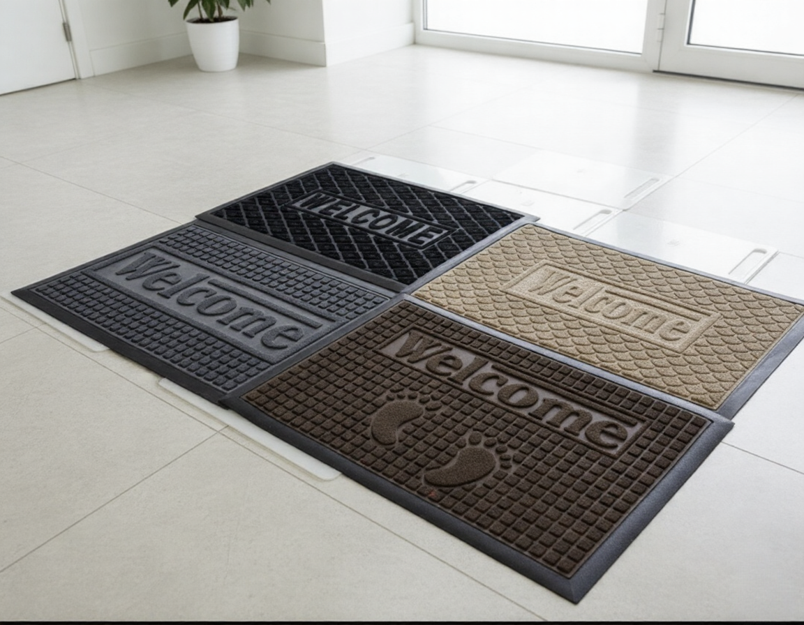 Anti Slip Welcome Doormat, Indoor And Outdoor Washable Floor Mat, Footprints Welcome Mat, Anti Slip Outdoor Entrance Mat