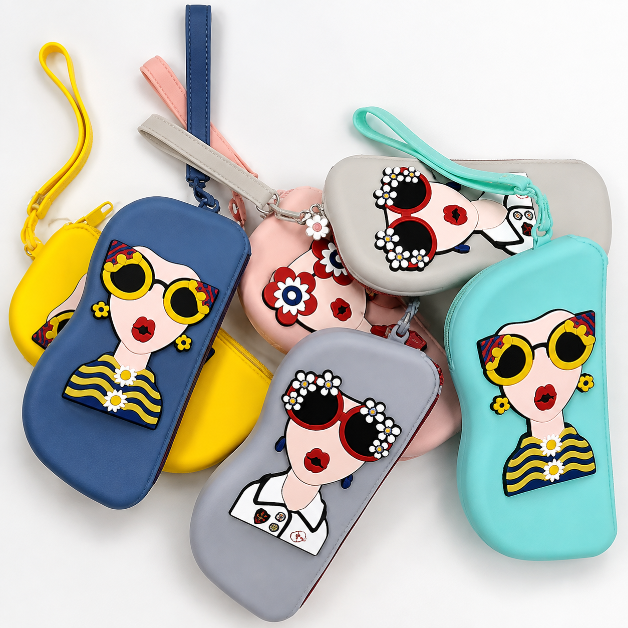 Silicone Sunglasses Case, Portable Travel Glasses Holder Cover, Waterproof Shockproof Eyeglass Case, Nova Style Pouch