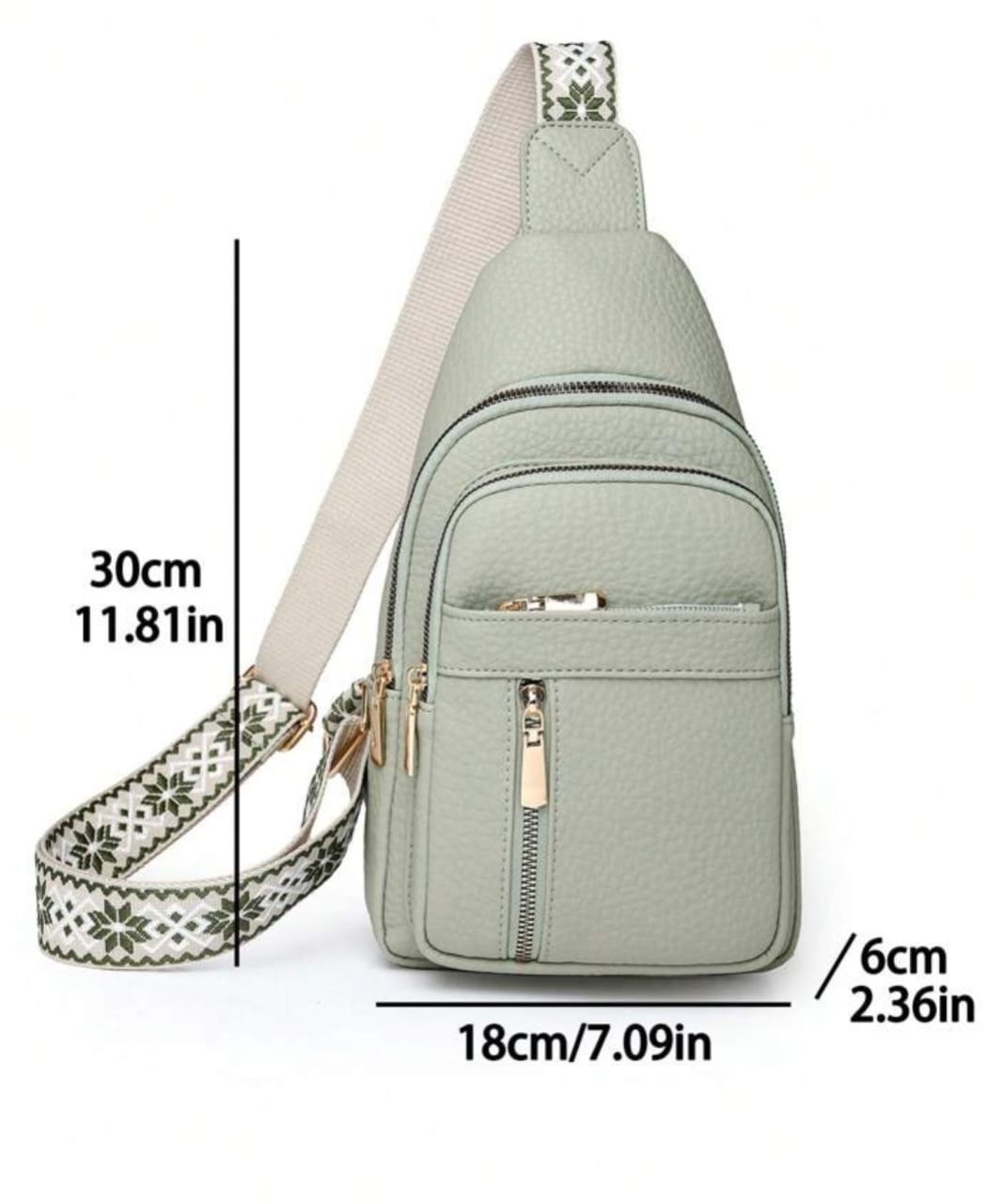 Casual Unisex PVC Crossbody Bag, Zipper Fancy Bag For Women, Fashionable Women Daily Use Bag